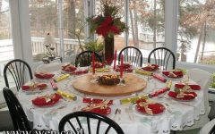 Christmas dining table in Kitchen Christmas Decoration Ideas | LovelySpaces.com