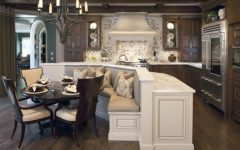 L-shaped kitchen island with seating | lovelyspaces.com