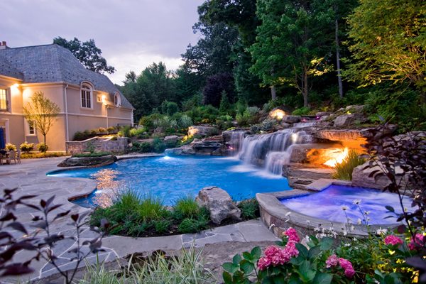 dazzling backyard pool in Best Inspiring Backyard Designs | LovelySpaces.com